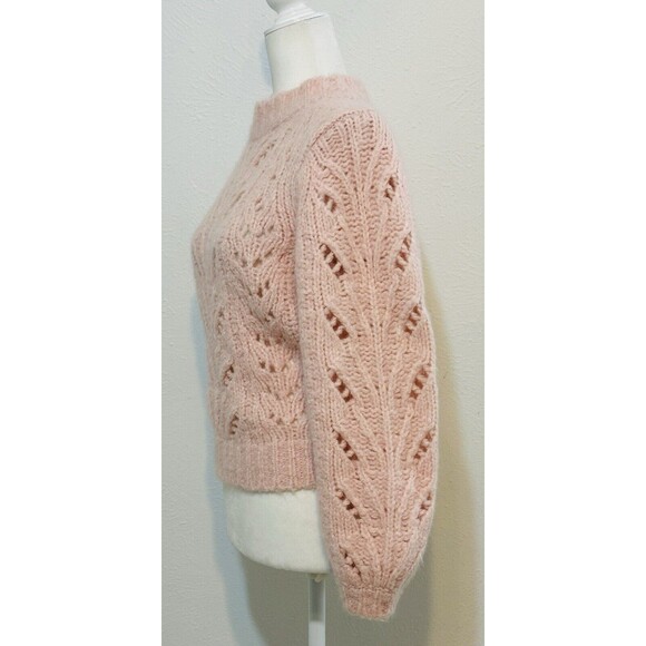 J. Crew Point Sur Pointelle Size XS Alpaca Wool Knit Sweater Quiet Luxury - Picture 3 of 11